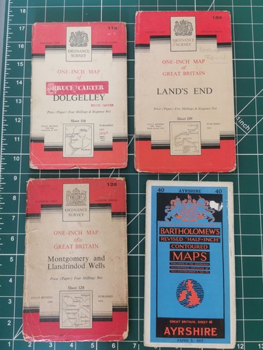 Vintage maps bartholomew - 4, x