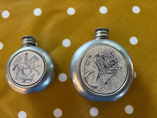 Hip flasks english pewter - hip,