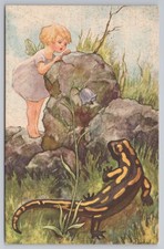Vintage Postcard Fairy Elf &