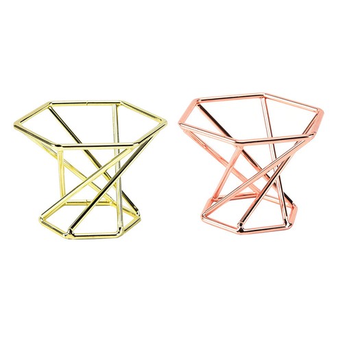 Golden makeup puff holder - golden,