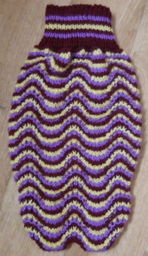 Hand knitted dog jumper - hand,