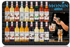 Monin Falvoured Premium Coffee Syrup Plastic Bottles Multi Flavours Pump 1 Litre