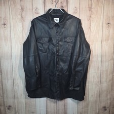 Zara black faux leather shirt - zara,