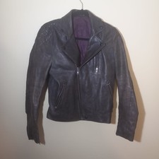 Acne Studios Gasoline AW11 Black Leather Biker Jacket Size 46 Men’s Designer Mot