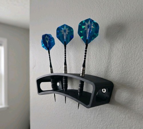 Wall mounted dart - mounted, holder