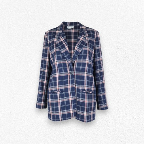 Y2k navy red windowpane tartan - windowpane,
