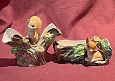 2 Hornsea Fauna Ware vases