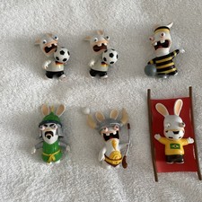 Rayman Rabbids Invasion Set of 6 Primitive Rabbits UBI art Ubisoft VERY RARE!!!
