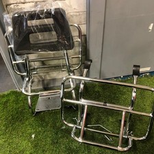 Vespa PX PE Front Carrier and Rear Volvo Backrest Carrier Chrome BLACK FRIDAY