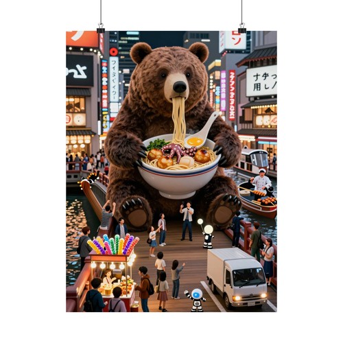 Urban nightlife with giant - with,
