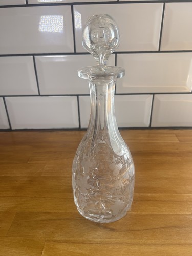 Vintage cut etched glass - vintage,