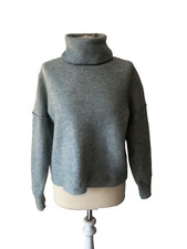 Hush Pale Green Chunky Wool Blend Jumper (Medium)