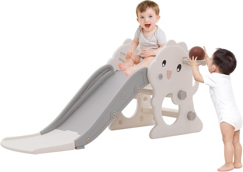 Toddler slide with basketball - with,