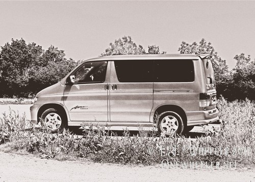 Mazda bongo camper - mazda, art