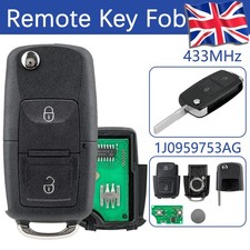 Full Car Key Remote Fob 2B for VW Golf mk4 Bora Seat Ibiza Leon Toledo 2002-2005