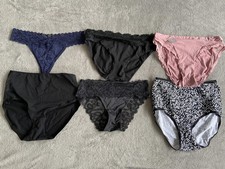 George Assorted Knickers/Panties/Thongs Bundle - 6 Pairs, Size UK 10
