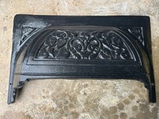 Antique Cast Iron Fireplace Hood Canopy Black