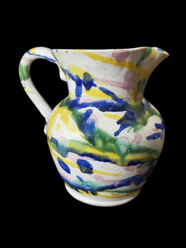 Studio art pottery pitcher - pottery,