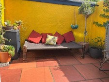 Large Indian Charpoi Daybed  Handwoven Bench Rustic Wooden Frame  Boho Farmhouse