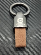 Volvo suede brown keyring new - keyring,