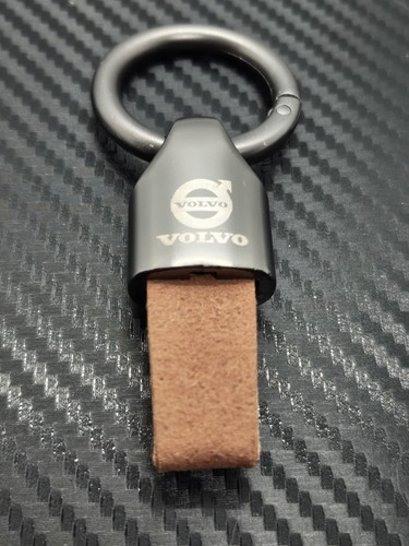 Volvo suede brown keyring new - volvo,