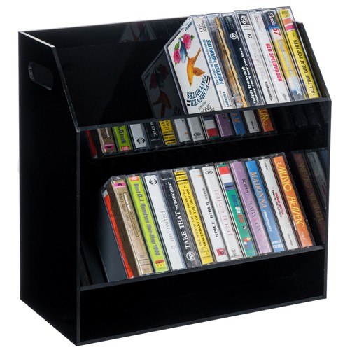 Tier black acrylic cassettes - black,