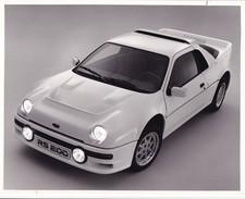 FORD RS200 L.H.D., FRONT SIDE VIEW, FACING TO LEFT, PHOTOGRAPH.