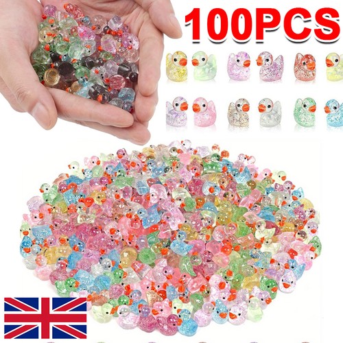 100pcs mini ducks glitter - mini,