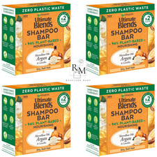 4 x Garnier Ultimate Blends Shampoo Bar Argan & Camellia For Weak, Dull Hair 60G
