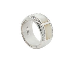 TI SENTO Milano Mother of Pearl Silver Ring - 1346MW