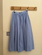 Leon & Harper Sky Blue Periwinkle Cotton Full Circle Dirndl Skirt Size XS / UK8
