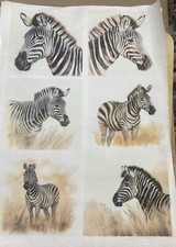 Rice Paper Decoupage Zebras
