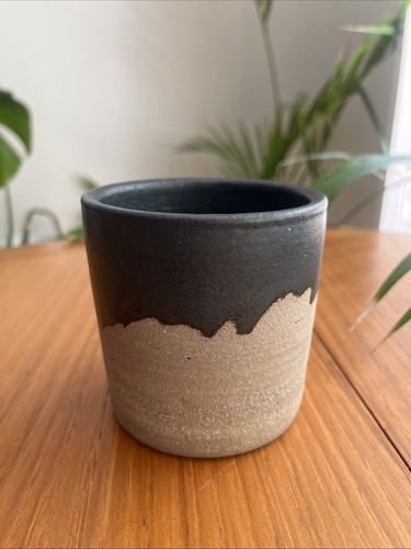 Raw glazed stoneware - raw+glazed, planter