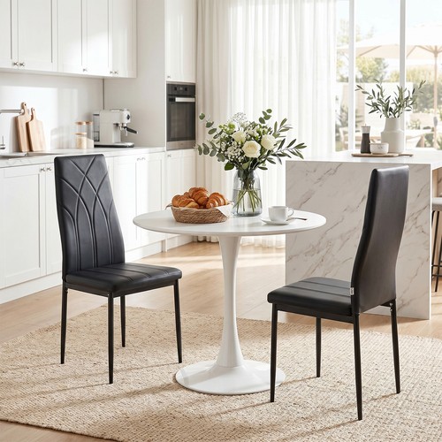 2pcs faux leather dining - faux,