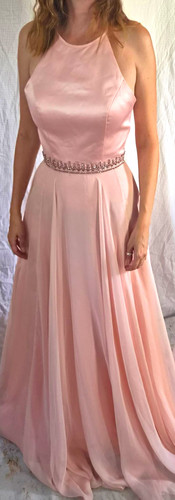 Dress party pink satin - ,