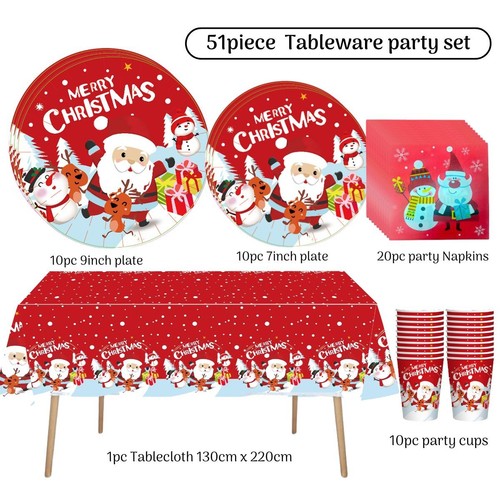 Christmas plates dinner set - christmas,