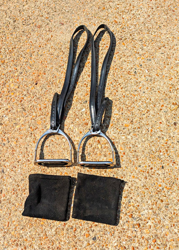 Metal stirrups with synthetic - metal,