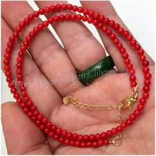 Small 4mm Natural Coral Round