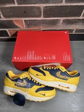 Nike Air Max 1 PRM “Midnight-Navy Varsity Maize” Trainers FJ5479-410 Size - 9 UK