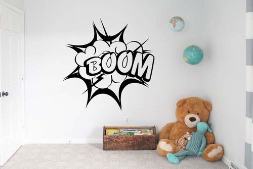 Boom superhero wall sticker - superhero,