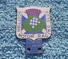 VINTAGE 1960s SCOTTISH MOTOR RACING CLUB CAR BADGE ~OLD SCOTLAND SMRC RALLY RARE