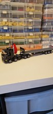 Lego city custom 8 wheel truck With Hiab +tri axl trailer  L@@k