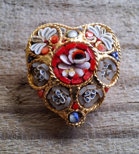 Vintage micro mosaic heart - vintage,