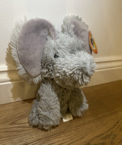 Grey plush elephant soft toy - elephant,