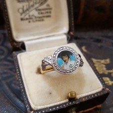 925 Sterling Silver Ring, Elvis Presley Ring, Size L.5 US 6, Bradford Exchange 