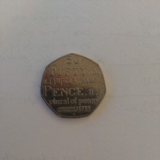 2005 UK 50p Fifty Pence Coin Johnson’s Dictionary Circulated