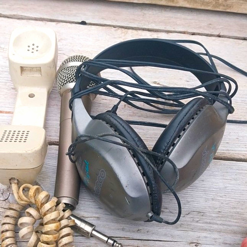 Retro disco mic headphones - mic,,