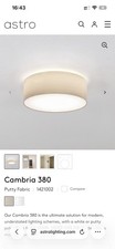 Two Astro Cambria 380 Ceiling Lights White (1421001)