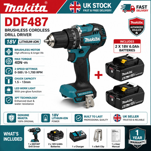 Makita ddf487 18v brushless - makita,