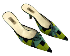 VTG Prada Mules Sz 35.5 Satin